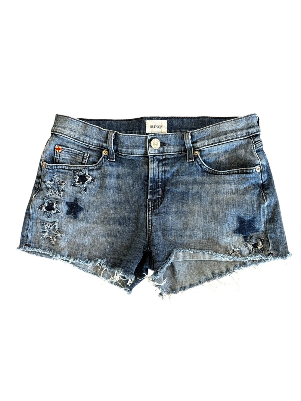 Hudson Kali Cut Off Stargazing Blue Jean Shorts Size 27 - Picture 3 of 9